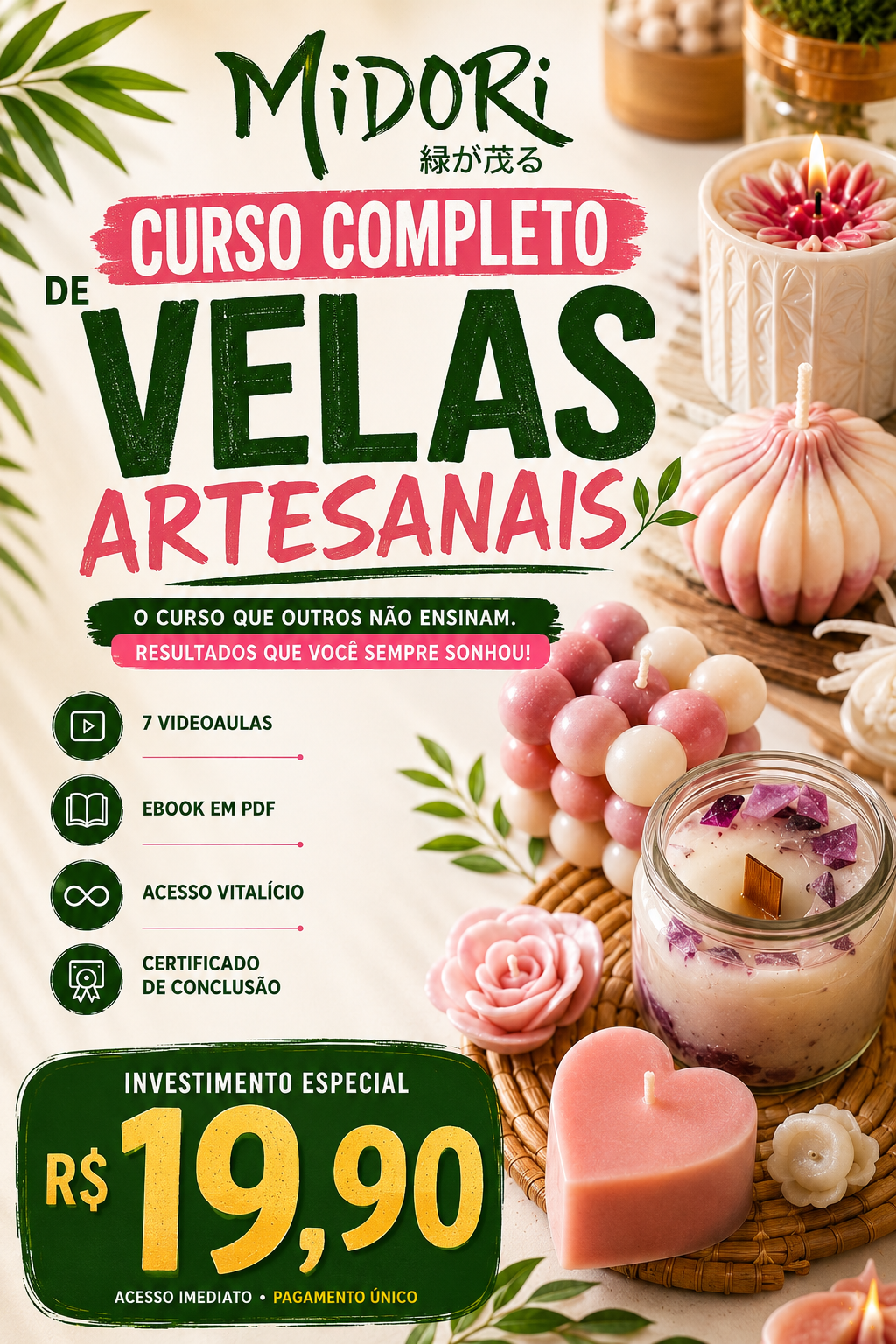 Curso Completo de Velas Artesanais Midori