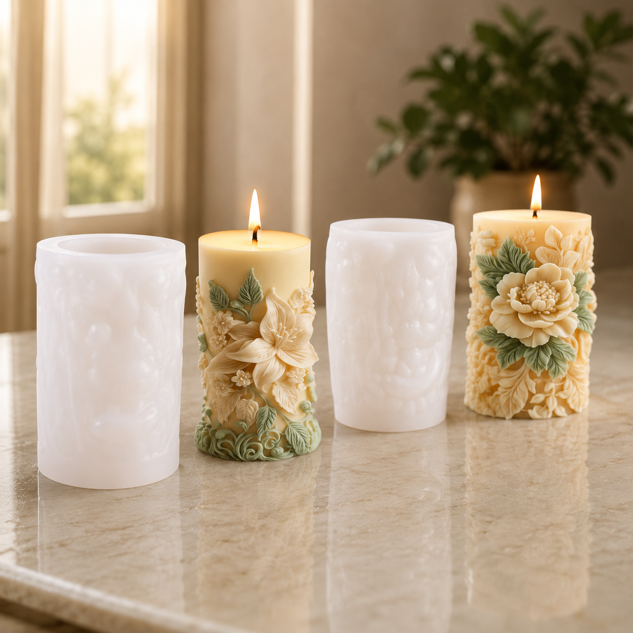 Conjunto de velas artesanais